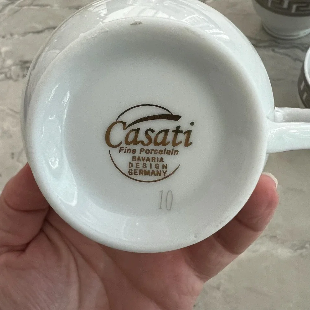 Casati‎ Bavaria Greek Key Silver Pewter dish assortment